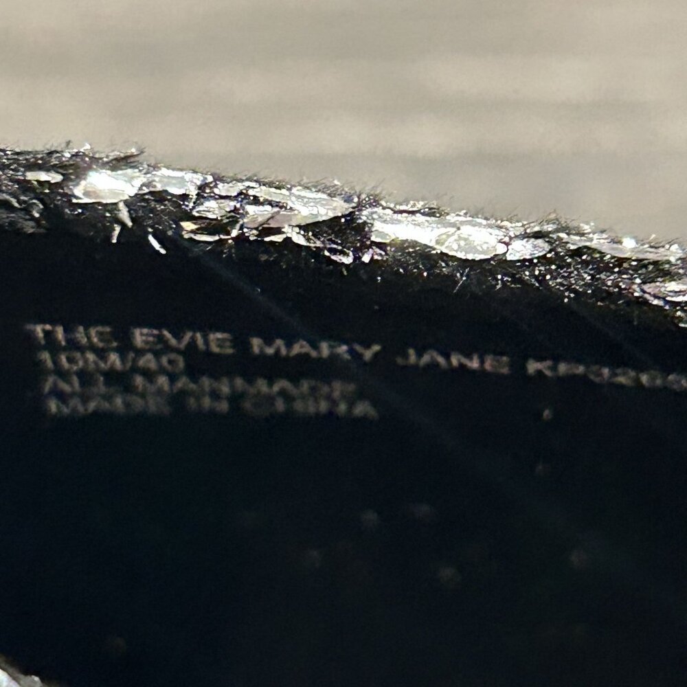 NEW Katy Perry The Evie Mary Jane Flats Size 10 / 40 Silver Metallic Memory Foam - Picture 8 of 10